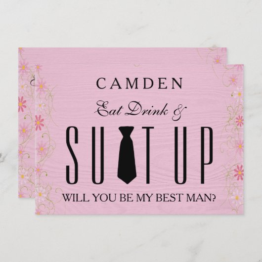 Invitation Suitup Seras-tu mon Bestman (Devant / Derrière)