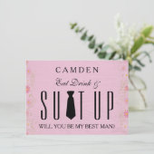 Invitation Suitup Seras-tu mon Bestman (Debout devant)