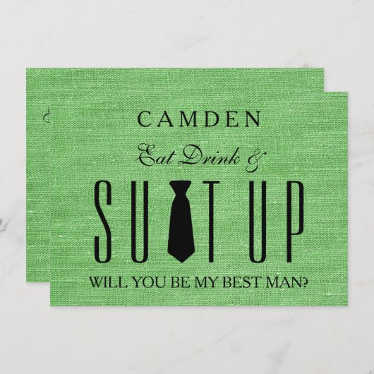 Invitation Suitup Seras-tu mon Bestman (Devant / Derrière)