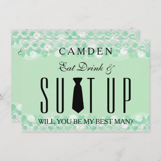 Invitation Suitup Seras-tu mon Bestman (Devant / Derrière)