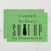 Invitation Suitup Seras-tu mon Bestman (Devant / Derrière)