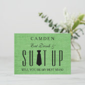 Invitation Suitup Seras-tu mon Bestman (Debout devant)