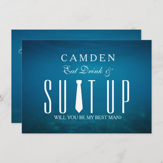 Invitation Suitup Seras-tu mon Bestman (Devant / Derrière)