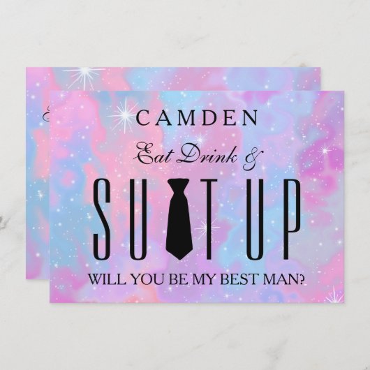 Invitation Suitup Seras-tu mon Bestman (Devant / Derrière)