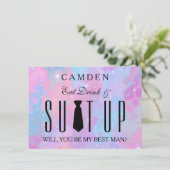 Invitation Suitup Seras-tu mon Bestman (Debout devant)