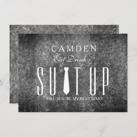 Invitation Suitup Seras-tu mon Bestman (Devant / Derrière)