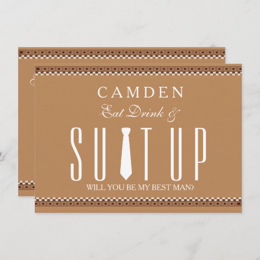 Invitation Suitup Seras-tu mon Bestman (Devant / Derrière)