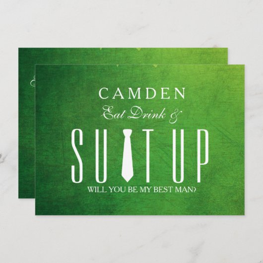 Invitation Suitup Seras-tu mon Bestman (Devant / Derrière)