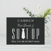 Invitation Suitup Seras-tu mon Bestman (Debout devant)