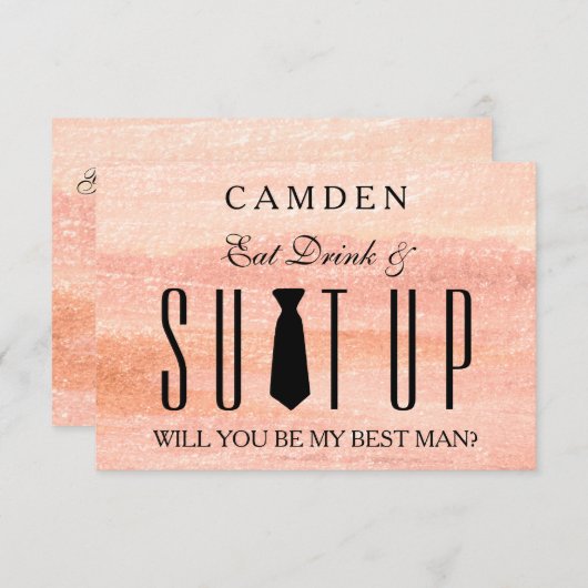 Invitation Suitup Seras-tu mon Bestman (Devant / Derrière)