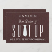 Invitation Suitup Seras-tu mon groom ? (Devant / Derrière)