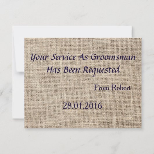 Invitation Suitup Serez-vous ma Parties scintillant Bestman (Dos)