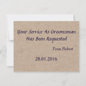 Invitation Suitup Serez-vous mon meilleur Parties scintillant (Dos)