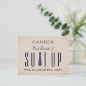 Invitation Suitup Serez-vous mon meilleur Parties scintillant (Debout devant)