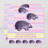 Invitation Suivez la fête d'anniversaire de la petite fille d (Devant / Derrière)