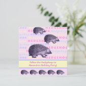 Invitation Suivez la fête d'anniversaire de la petite fille d (Debout devant)