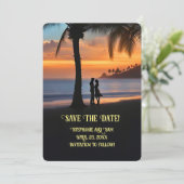 Invitation Sujet Beach Enregistrer la date (Debout devant)