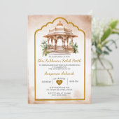 Invitation Sukhmani Sahib Paath Indien Hindou Or Anniversaire (Debout devant)