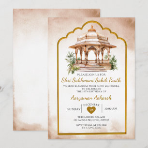 Invitation Sukhmani Sahib Paath indien hindou or anniversaire
