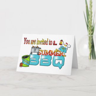 Invitation Summer Bar B Q BBQ Invite