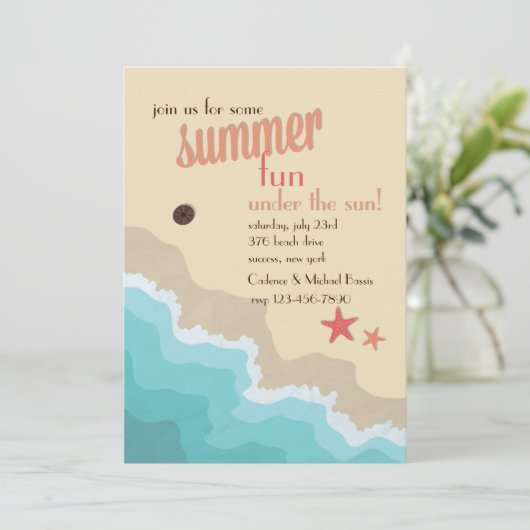 Invitation Summer Beach (Debout devant)