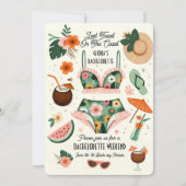 Invitation Summer Beach Bachelorette Dernier Toast (Devant)