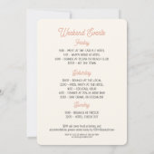 Invitation Summer Beach Bachelorette Tropicale Week-end (Dos)