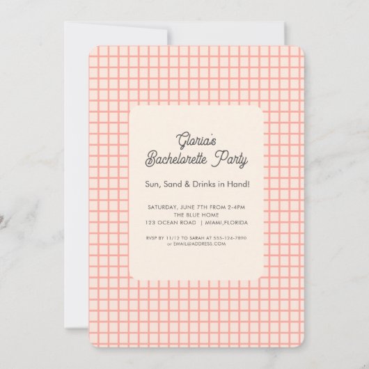 Invitation Summer Beach Bachelorte (Dos)