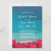 Invitation Summer Beach Élégante Fête des mariées Florale (Devant)