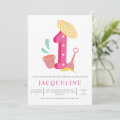 Invitation Summer Beach Girls 1er anniversaire (Debout devant)