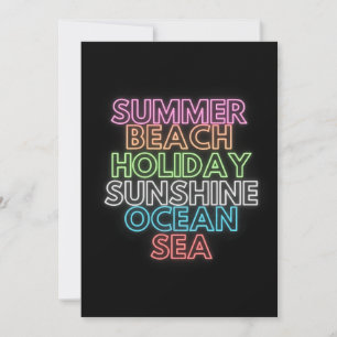 Invitation Summer Beach Holiday Sunshine Ocean Sea Holiday Va