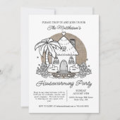 Invitation Summer Beach House Drop À La Fête Du Chauffage (Devant)