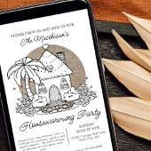 Invitation Summer Beach House Drop À La Fête Du Chauffage