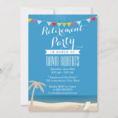 Invitation Summer Beach Palm Tree Retraite Party (Devant)