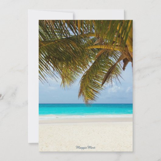 Invitation Summer Beach Palm Tree Tropical Birthday (Dos)
