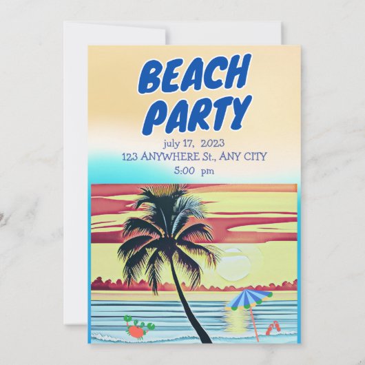 INVITATION SUMMER BEACH PARTY (Dos)