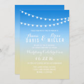 Invitation Summer Beach String Mariage léger invite (Devant / Derrière)
