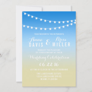Invitation Summer Beach String Mariage léger invite