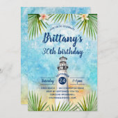 Invitation Summer Beach Thématique Anniversaire Fête Invitati (Devant / Derrière)