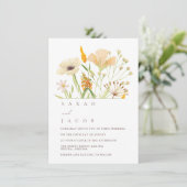 Invitation Summer Boho Fleur sauvage Garden Mariage (Debout devant)