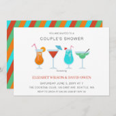 Invitation Summer Cocktail Party Couple's Shower (Devant / Derrière)