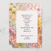 Invitation Summer Cosmos fête d'anniversaire (Devant / Derrière)