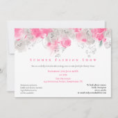Invitation Summer Fashion Show Événement Flores rose gris (Devant)