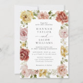 Invitation Summer Floral QR Code Wedding (Devant)