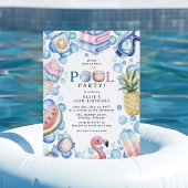 Invitation Summer Fun Pool Party Birthday