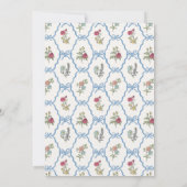 Invitation Summer Garden Party Floral Douche conseil pour béb (Dos)