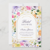 Invitation Summer Garden Tea Party Chic Floral Fête des marié (Devant)