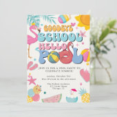 Invitation Summer Goodbye School Hello Pool Party moderne (Debout devant)