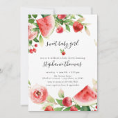 Invitation Summer Greenery Fruit Baby Shower (Devant)