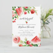 Invitation Summer Greenery Fruit Baby Shower (Debout devant)